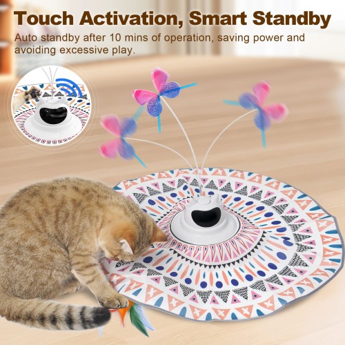 smart 3 in 1 cloth cover gameplay interactive self play hide and seek cat toy