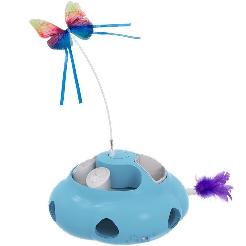 Unbreakable Cat Teaser with Floating Feather Cat Activity Toy
