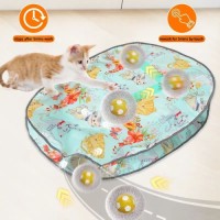 interactive multi-functional cat teaser hide and seek bag hunting pet toy