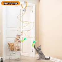 OK012A Funny Cat Teaser pet Toys Interactive Hanging Feather