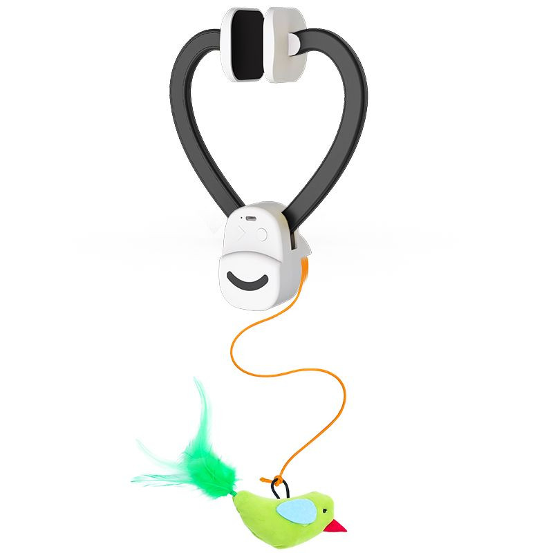 OK012A Funny Cat Teaser pet Toys Interactive Hanging Feather