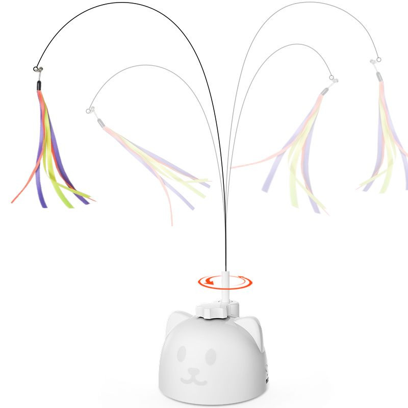 OK011A-Sucker boom cat toy with bird wand