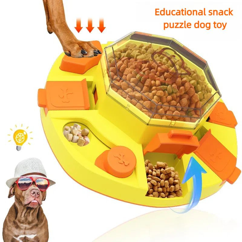 Educational dog puzzle toy dog snack bowl food box pet bowls feeders