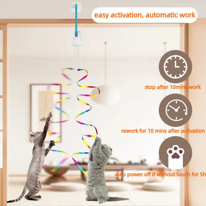 OK012B Funny Cat Teaser pet Toys Interactive Hanging Feather